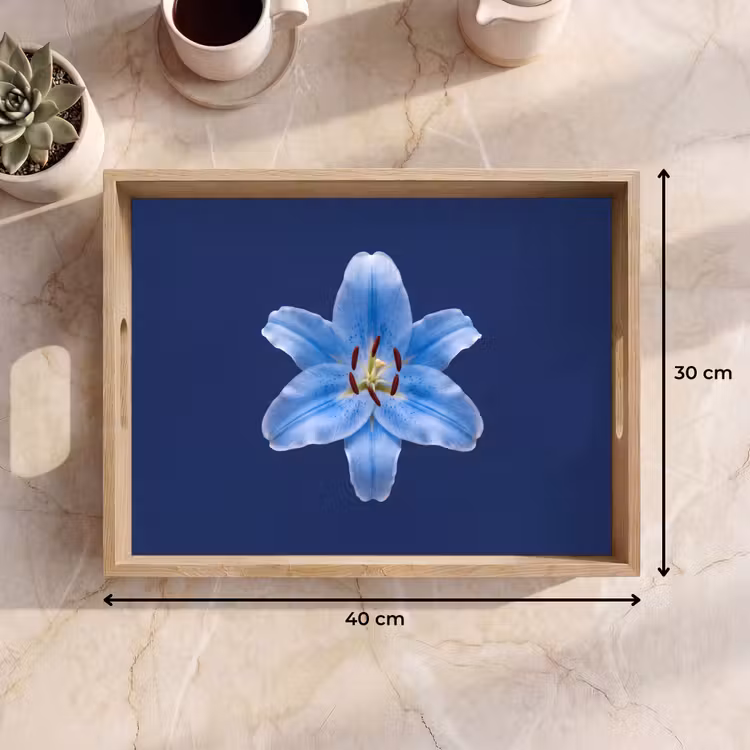 Tablett - Blaue Lilie – Blumen — 9