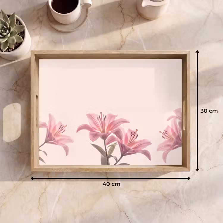 Tablett - Blumen – Zart – Flora — 9