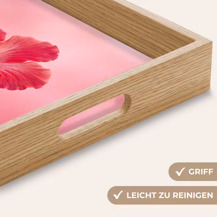 Tablett - Rote Blume – Natur — 5