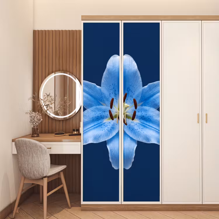 Türtapete - Blaue Lilie – Blumen — 4