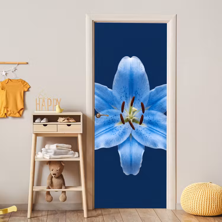 Türtapete - Blaue Lilie – Blumen — 5