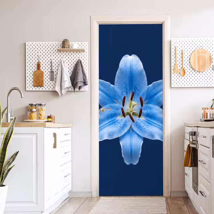 Türtapete - Blaue Lilie – Blumen — 6