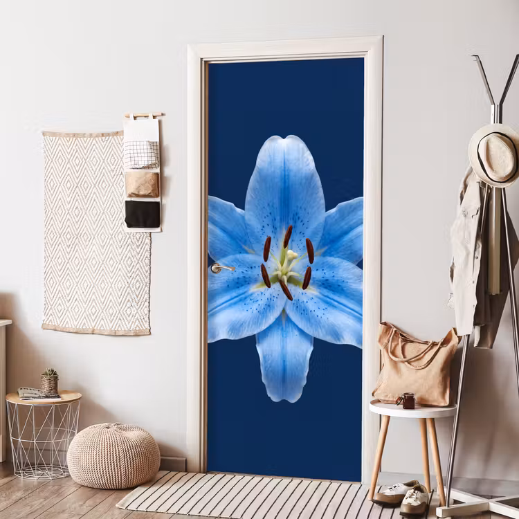 Türtapete - Blaue Lilie – Blumen — 7