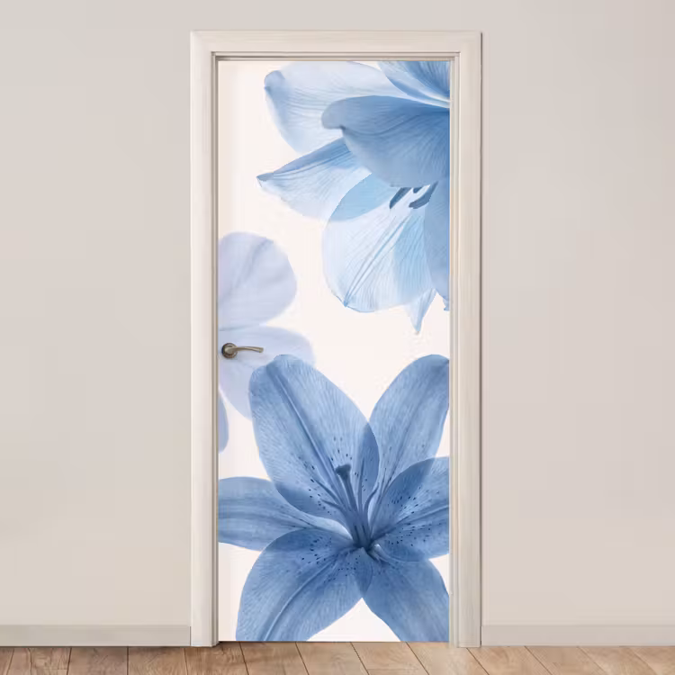 Türtapete - Blumen – Transparent – Modern — 1