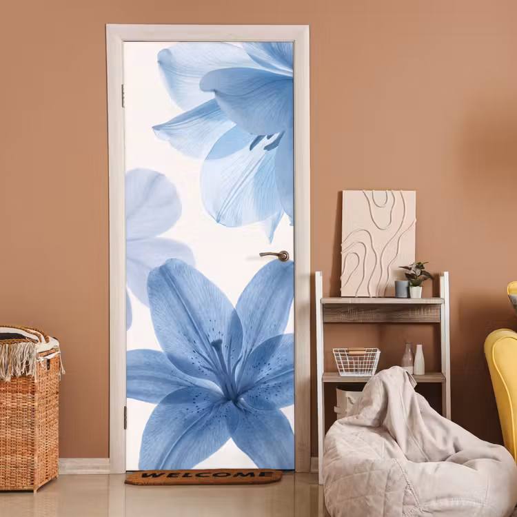 Türtapete - Blumen – Transparent – Modern — 2