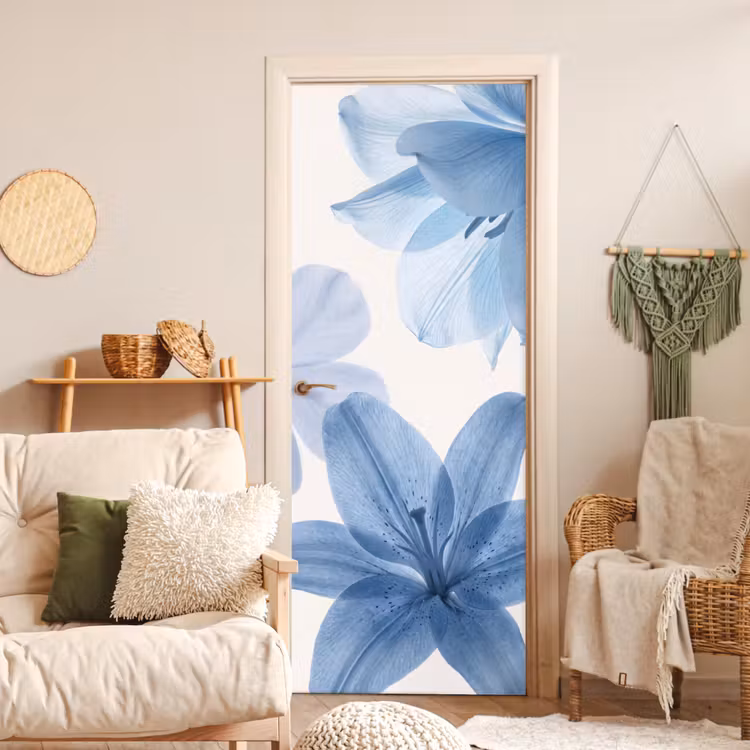 Türtapete - Blumen – Transparent – Modern — 3