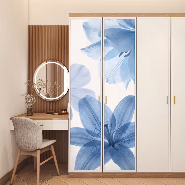 Türtapete - Blumen – Transparent – Modern — 4