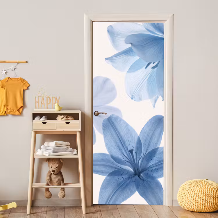 Türtapete - Blumen – Transparent – Modern — 5