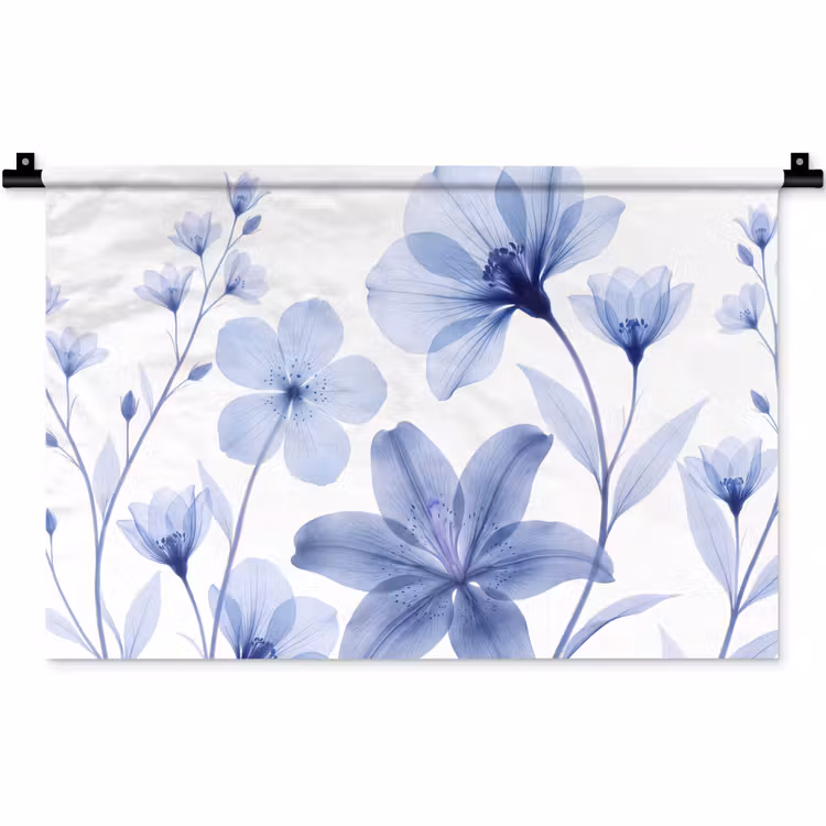 Wandteppich - Blaue Blumen – Natur — 1