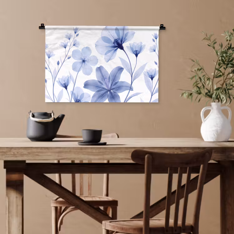 Wandteppich - Blaue Blumen – Natur — 3