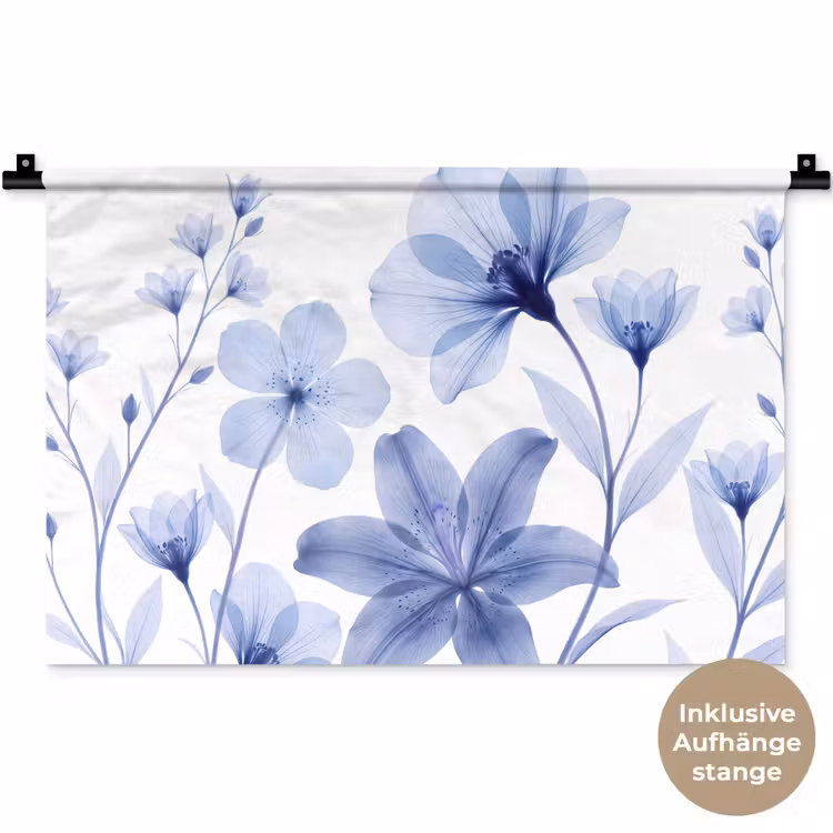Wandteppich - Blaue Blumen – Natur — 9