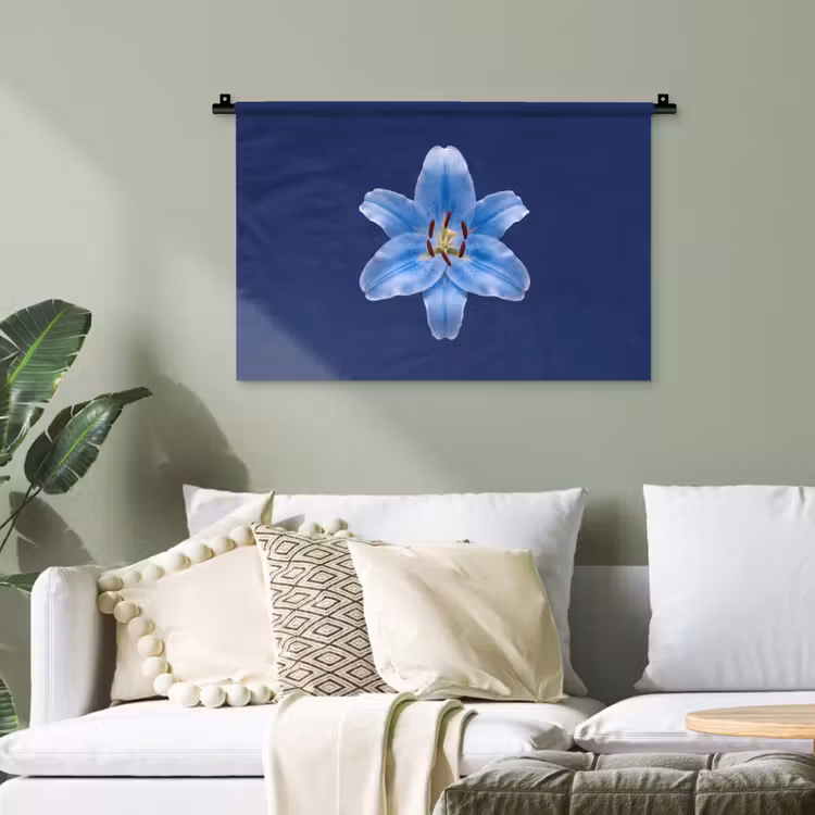 Wandteppich - Blaue Lilie – Blumen — 4