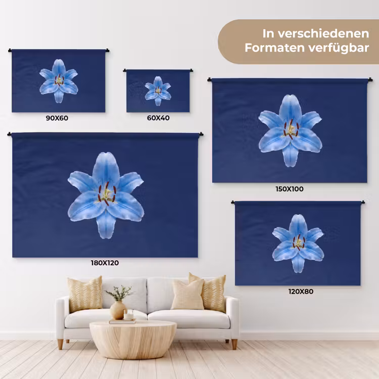 Wandteppich - Blaue Lilie – Blumen — 8