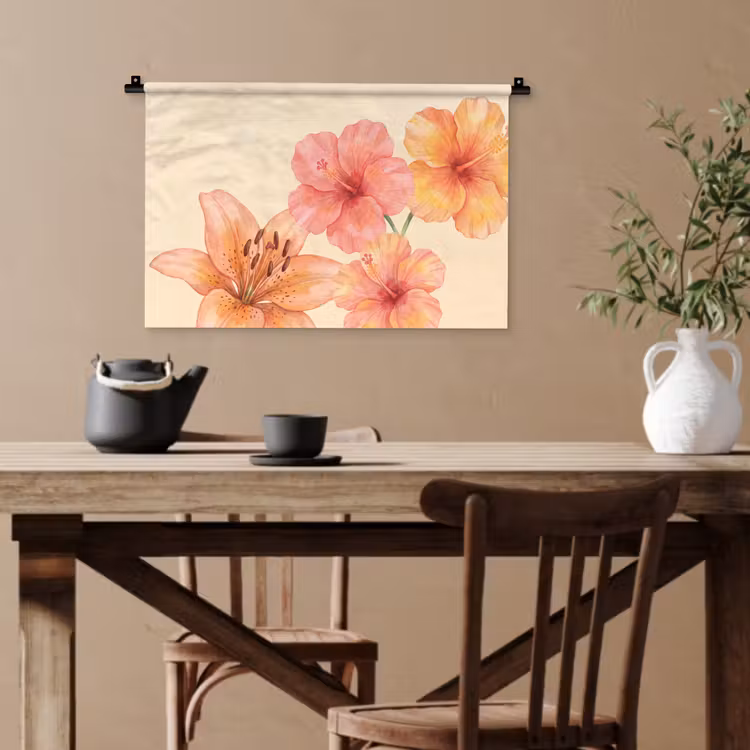 Wandteppich - Blumen – Aquarell – Natur — 3