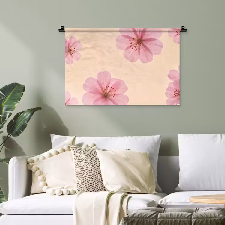 Wandteppich - Blumen – Flora – Pastell — 4
