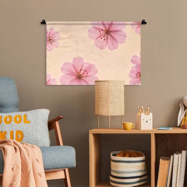 Wandteppich - Blumen – Flora – Pastell — 5