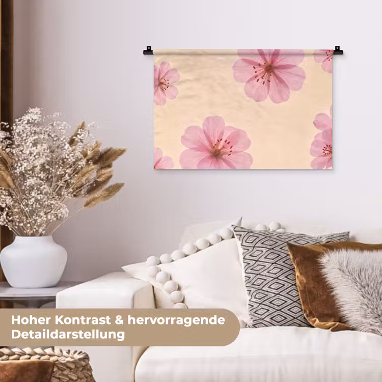 Wandteppich - Blumen – Flora – Pastell — 6