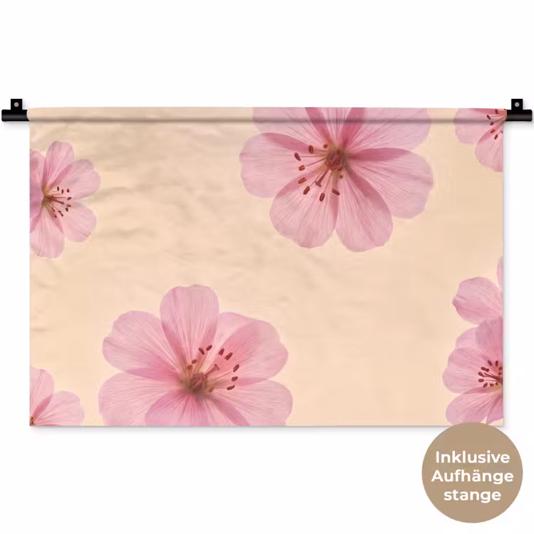 Wandteppich - Blumen – Flora – Pastell — 9