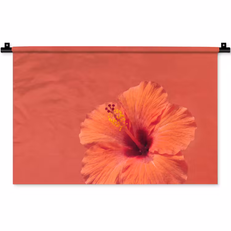 Wandteppich - Blumen – Orange – Natur — 1