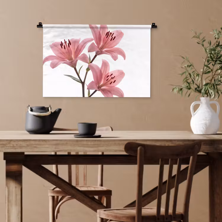Wandteppich - Blumen – Sanft – Modern — 3