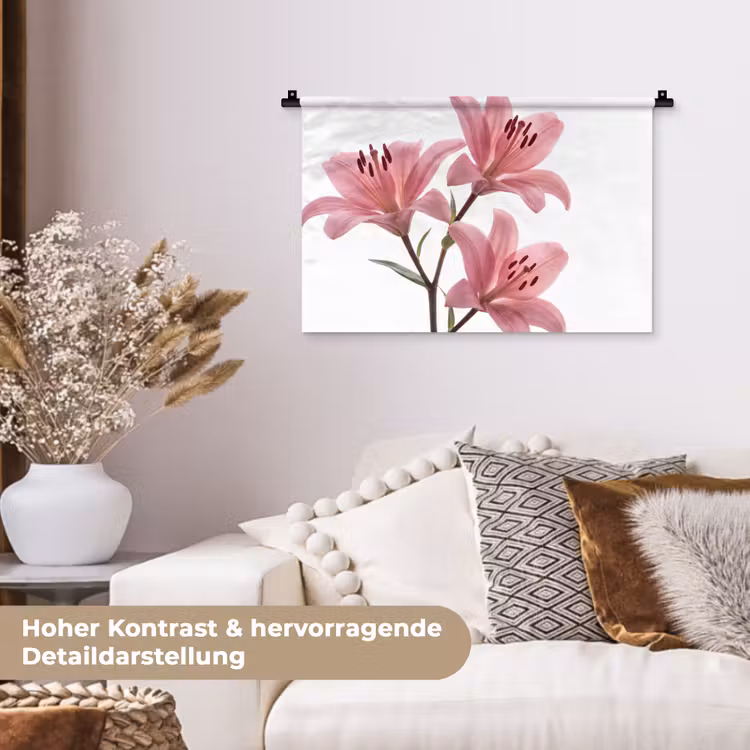 Wandteppich - Blumen – Sanft – Modern — 6