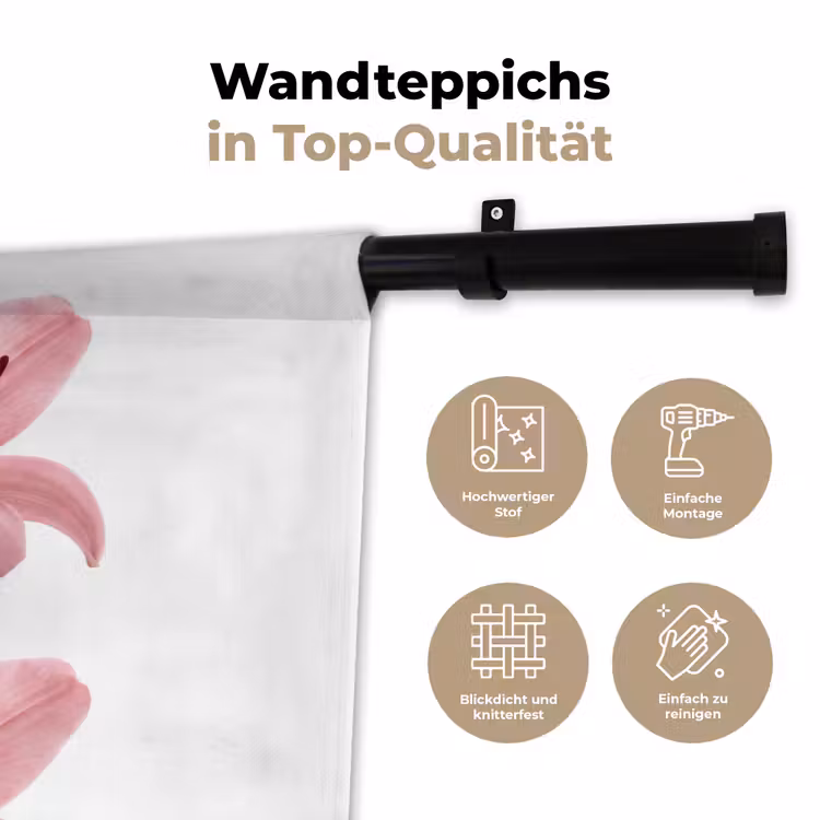 Wandteppich - Blumen – Sanft – Modern — 7
