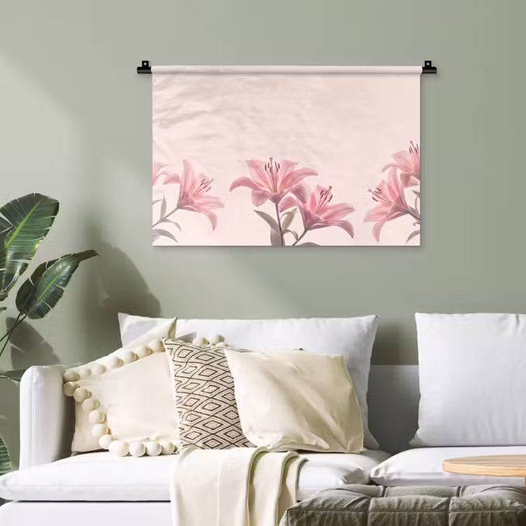 Wandteppich - Blumen – Zart – Flora — 4