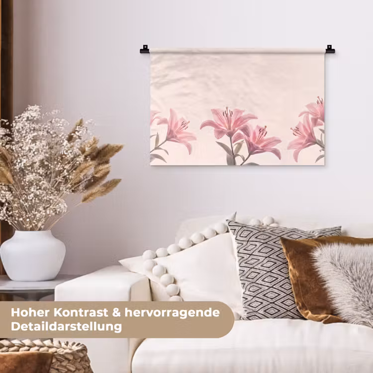 Wandteppich - Blumen – Zart – Flora — 6