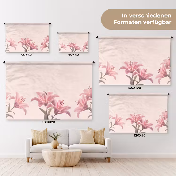 Wandteppich - Blumen – Zart – Flora — 8