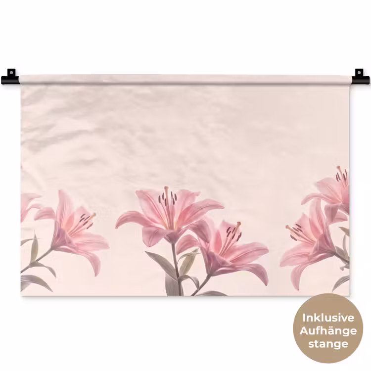 Wandteppich - Blumen – Zart – Flora — 9
