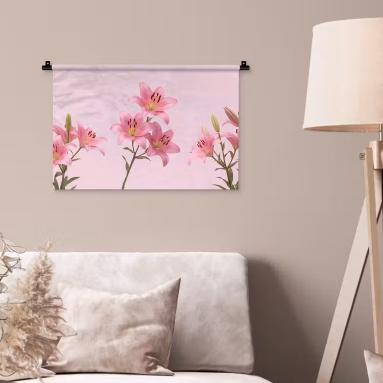 Wandteppich - Blumen – Zart – Rosa — 2