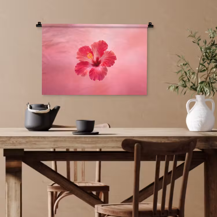 Wandteppich - Rote Blume – Natur — 3