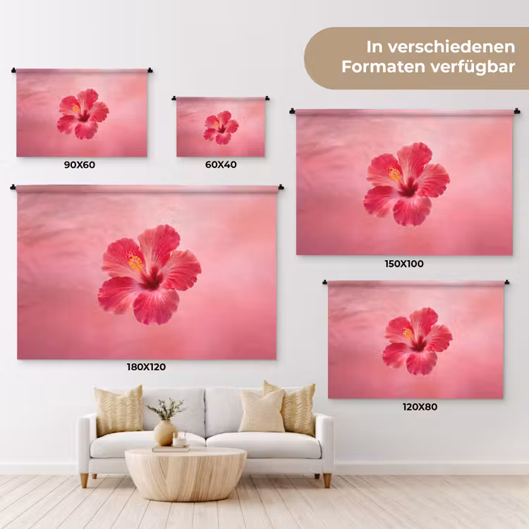 Wandteppich - Rote Blume – Natur — 8