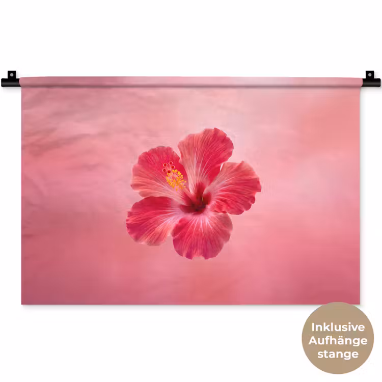 Wandteppich - Rote Blume – Natur — 9