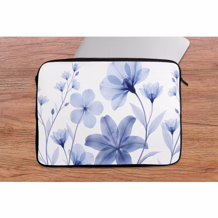 Laptop hülle - Blaue Blumen – Natur — 2