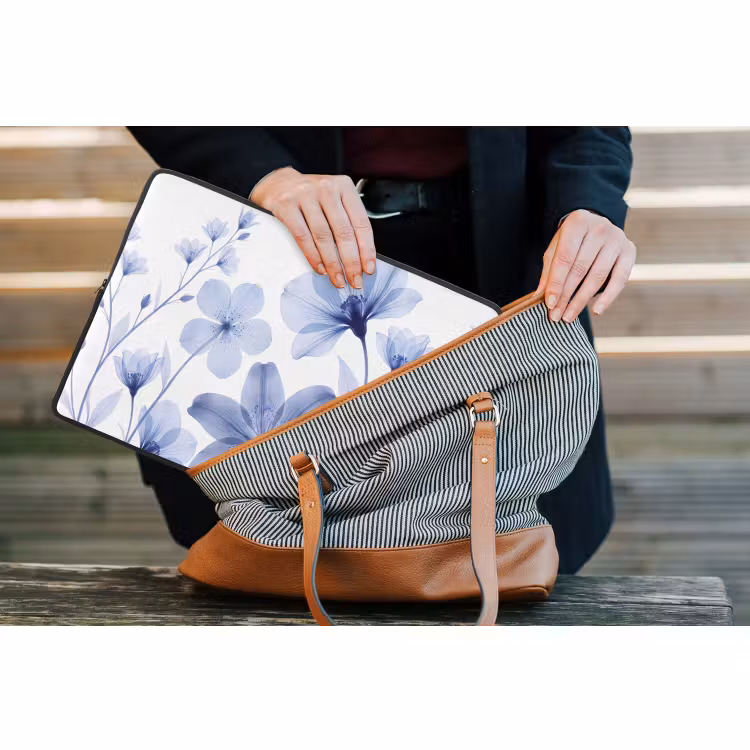 Laptop hülle - Blaue Blumen – Natur — 4