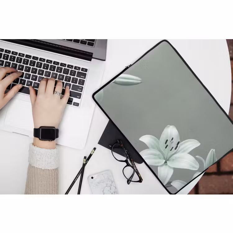 Laptop hülle - Blumen – Natur – Grün — 3
