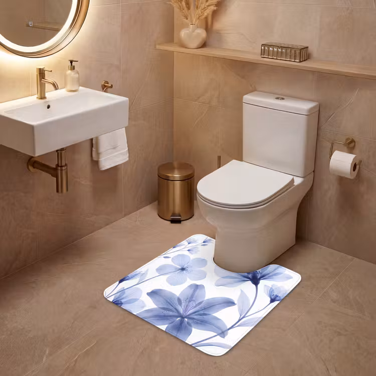WC Vorleger - Blaue Blumen – Natur — 4
