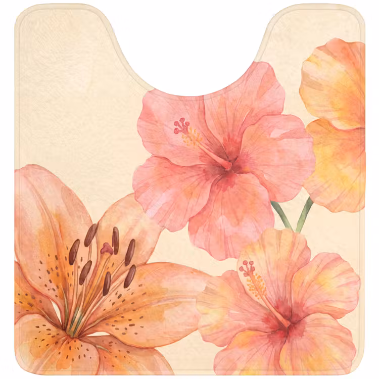 WC Vorleger - Blumen – Aquarell – Natur — 1