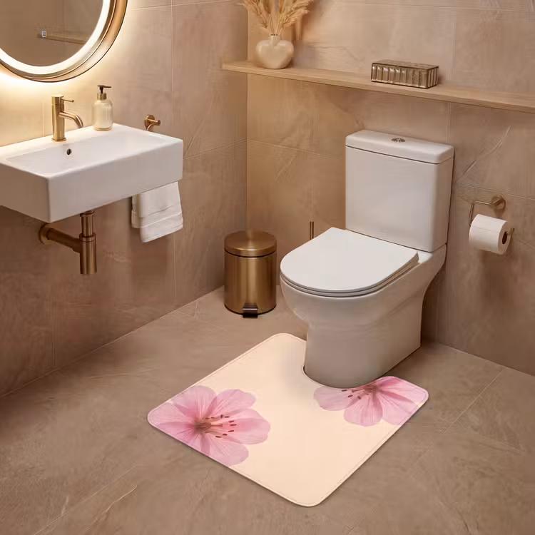 WC Vorleger - Blumen – Flora – Pastell — 4
