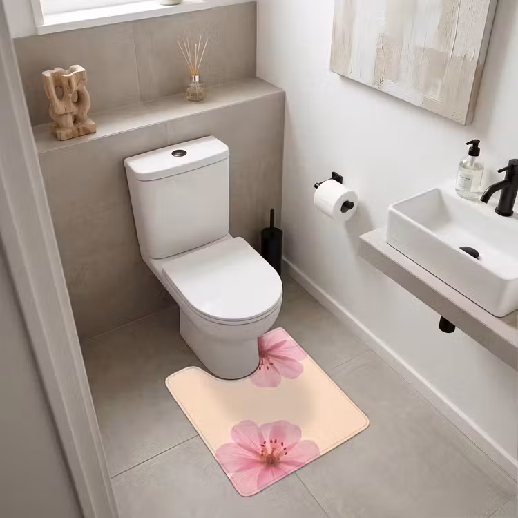 WC Vorleger - Blumen – Flora – Pastell — 6
