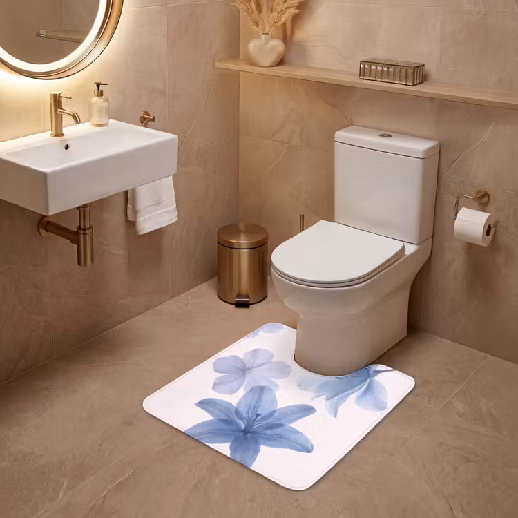 WC Vorleger - Blumen – Transparent – Modern — 4