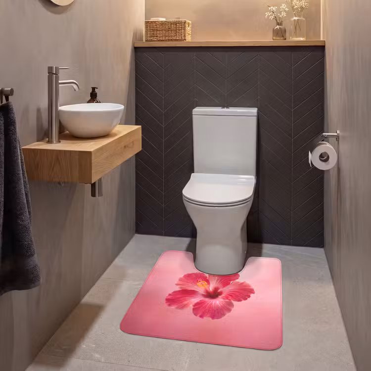 WC Vorleger - Rote Blume – Natur — 2