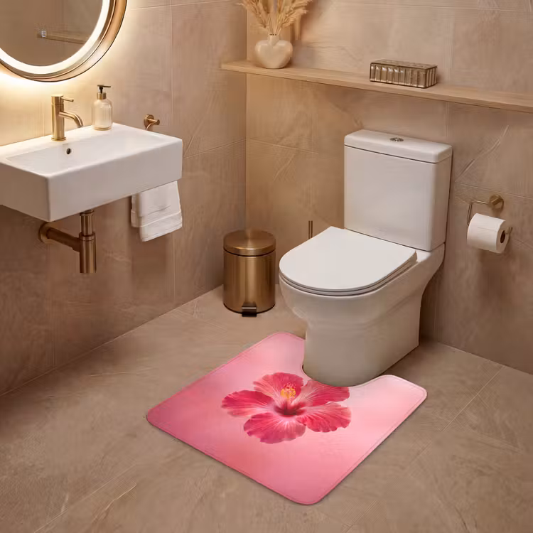 WC Vorleger - Rote Blume – Natur — 4