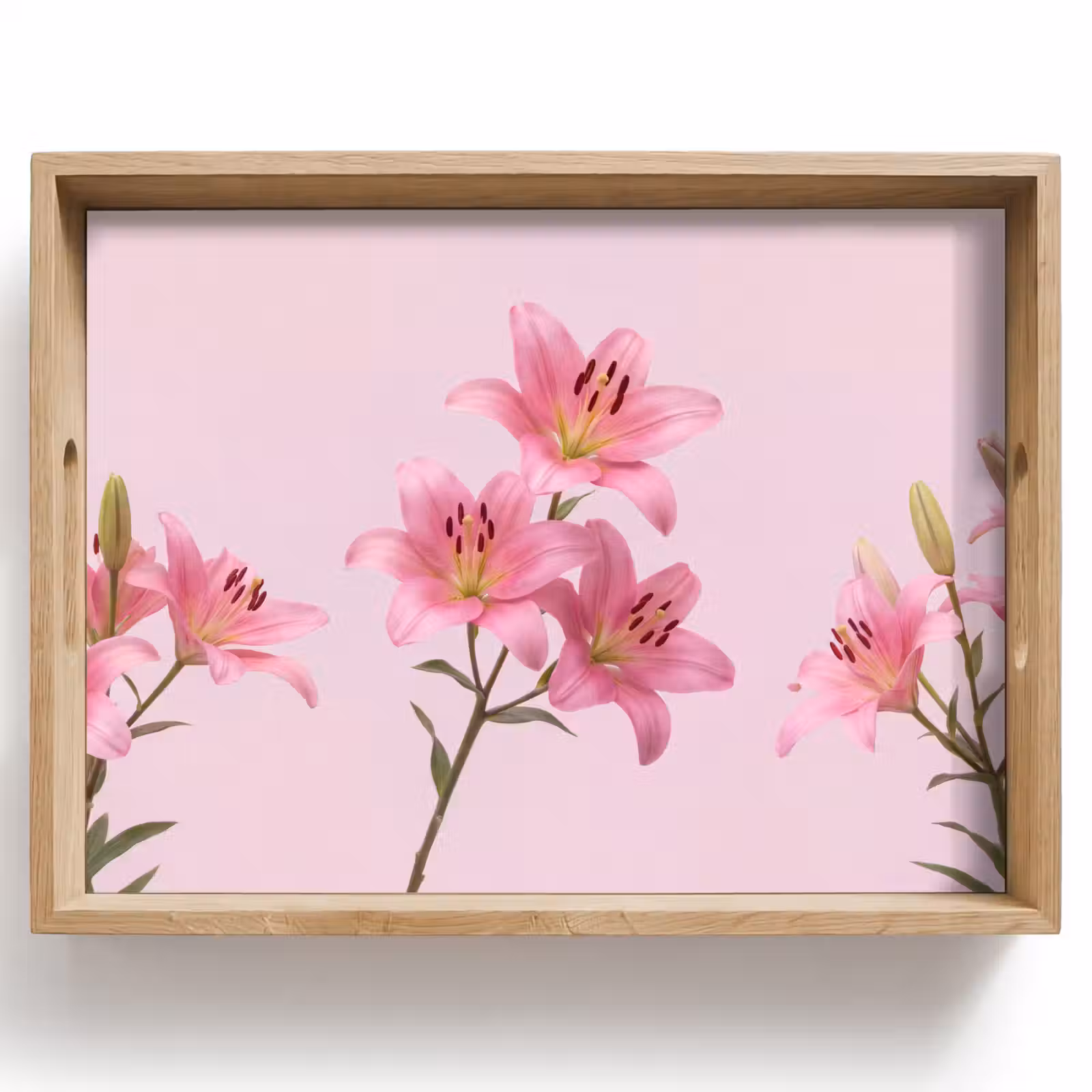 Tablett - Blumen – Zart – Rosa — 1