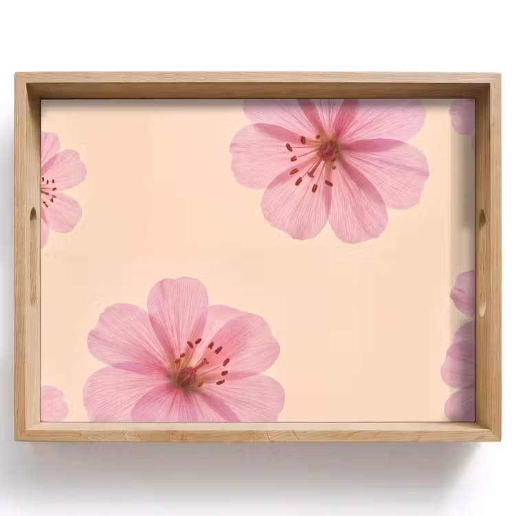 Tablett - Blumen – Flora – Pastell — 1