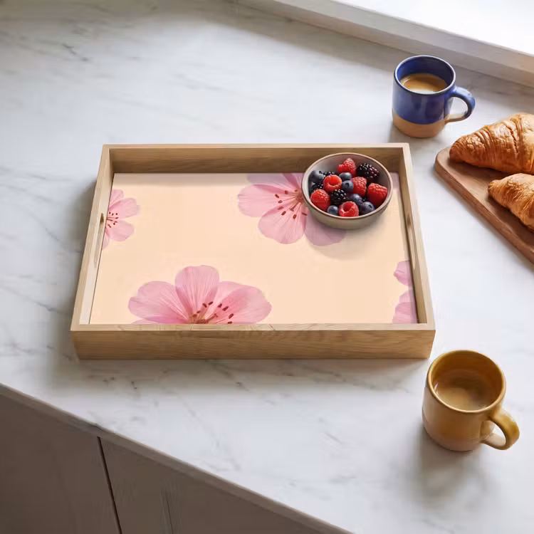 Tablett - Blumen – Flora – Pastell — 4