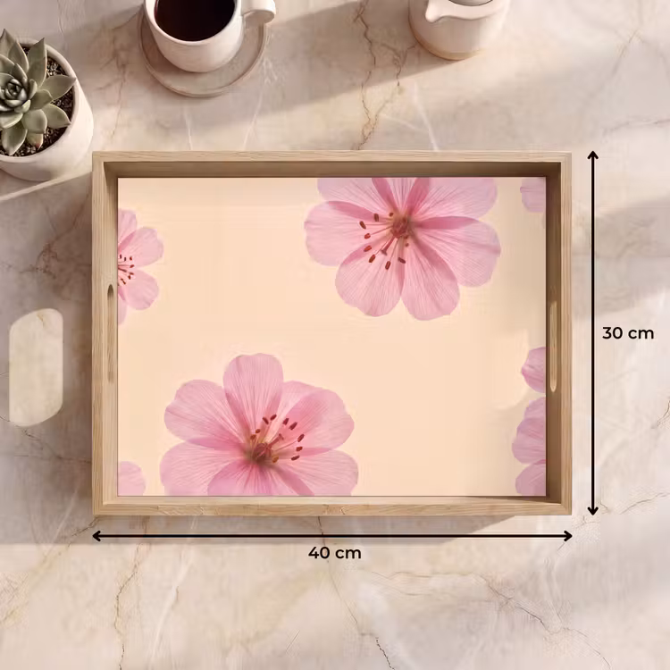 Tablett - Blumen – Flora – Pastell — 9