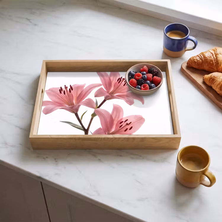 Tablett - Blumen – Sanft – Modern — 4