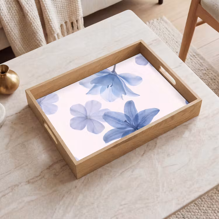 Tablett - Blumen – Transparent – Modern — 2